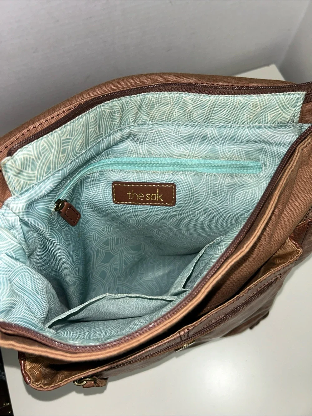 The Sak Ventura Convertible Brown Leather Backpack Shoulder Bag Crossbody - Picture 6 of 12